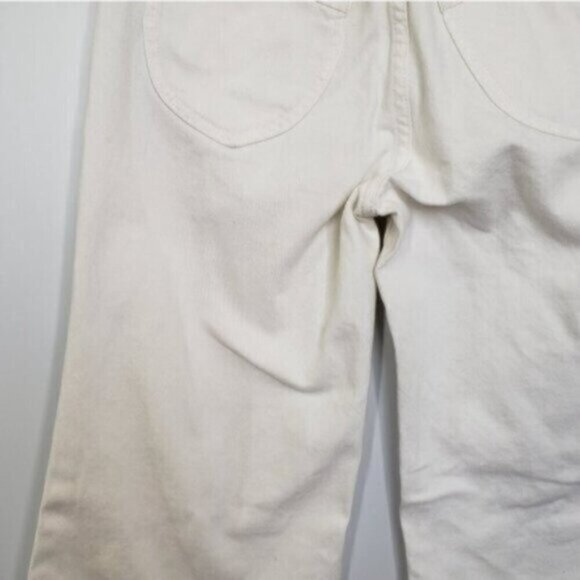 We The Free White Cropped Raw Hem Flare Jeans Size 27 - Picture 5 of 16